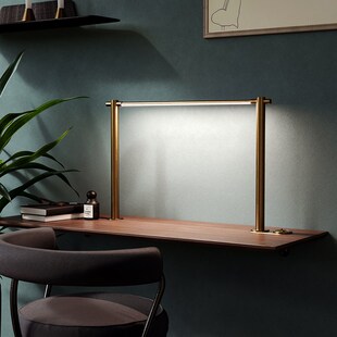 图书馆阅读灯长方办公桌书桌阅读桌横式龙门桥架加长一字长条台灯