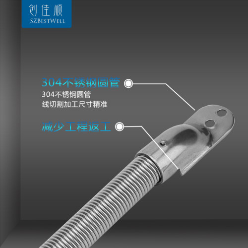 创佳顺 304不锈钢暗装门禁过线保护器门禁门窗门用护线管金属穿线
