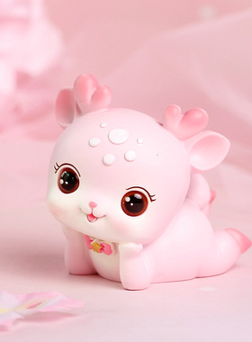 小鹿摆件可爱少女心房间卧室装饰小摆设女友闺蜜生日礼物女孩儿童