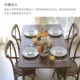 实木餐桌家用小户型美式 乡村复古橡木原木做旧长方形桌子简约饭桌