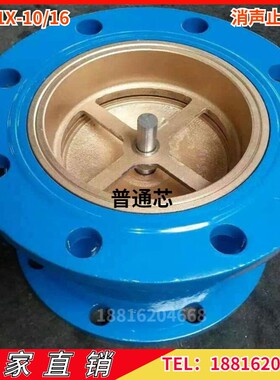 HC41X-16不锈钢芯法兰单向阀止逆阀铸铁消声止回阀DN50100125