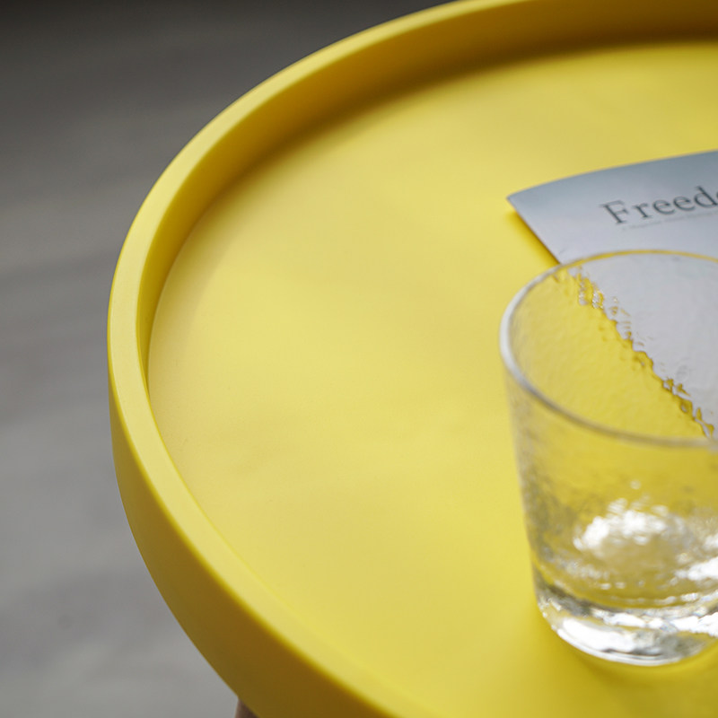 北欧简约茶几客厅小户型实木迷你圆形小桌子欧式简易茶几边几角几