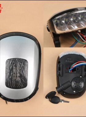 电动车仪表盘48v通用电动自行车仪表总成led车头灯带喇叭电量显示