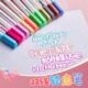 双线轮廓笔12色闪光手抄报手帐专用啫喱双色荧光标记马克写字学生