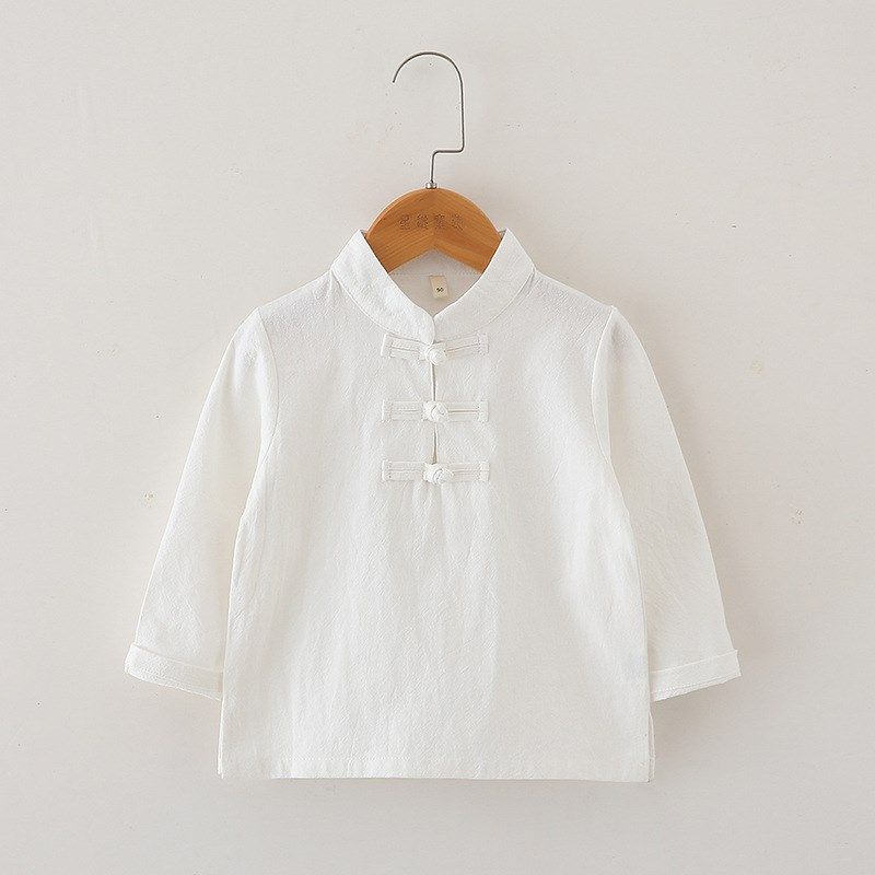 儿童汉服棉布打底衫白衬衣立领衬衫汉服内搭小男童装女童宝宝上衣,童装/婴儿装/亲子装,汉服,淘宝优惠券,粉丝福利购,淘宝优惠卷