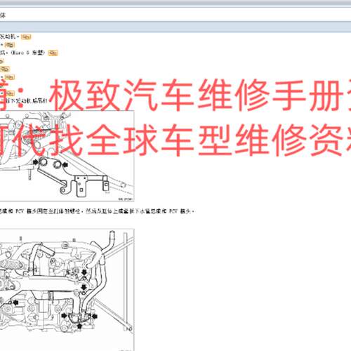 2011-2016年款斯巴鲁森林人维修手册电路图资料发动机车身线路图