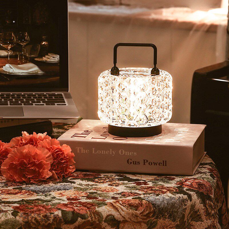 充电台灯新款轻奢大容量超强续航卧室床头灯高级氛围感led小夜灯