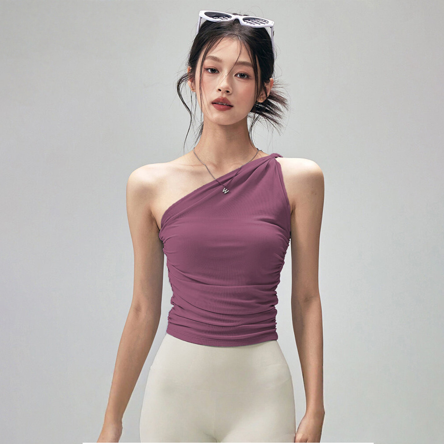 辣妹新款女孩运动内衣一体式防震瑜伽背心外穿美背普拉提训练文胸
