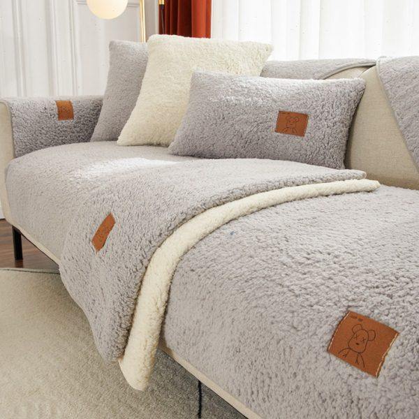 冬季羊羔绒沙发垫加厚毛绒坐垫子防滑皮沙发套罩高档北欧简约冬款,居家布艺,沙发垫,淘宝优惠券,粉丝福利购,淘宝优惠卷