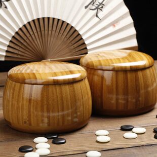 围棋大号实木珠抗裂五子棋可罐连棋圆形棋楠竹盒包邮专业小号多省