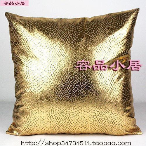 热卖新古典时尚简约奢华蛇皮纹沙发靠垫抱枕套靠枕靠背153金色