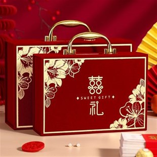 装彩礼钱的盒子彩礼箱20万现金礼盒10万订婚六样礼盒提亲聘金礼盒