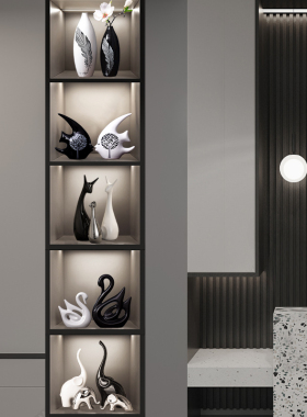 北欧家居陶瓷摆件玄关客厅酒柜电视柜装饰品桌面小摆设乔迁礼物