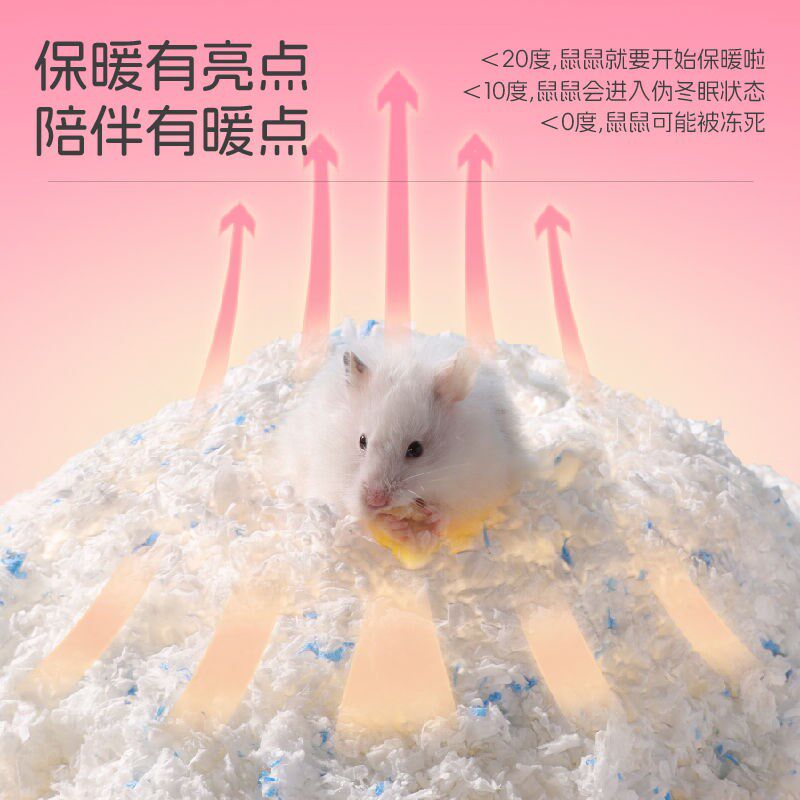 布卡星仓鼠温柔纸棉木屑冬天保暖纸粒棉球棉花金丝熊铺垫过冬用品