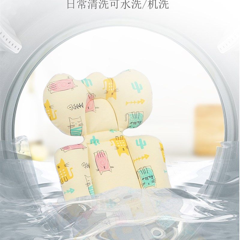 婴儿推车坐垫秋冬四季通用宝宝伞车加厚保暖棉垫纯棉婴儿睡篮垫子