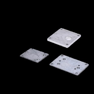 电动推杆配件方平底座一套 推杆底座伸缩杆头安装使用 加厚耐高温