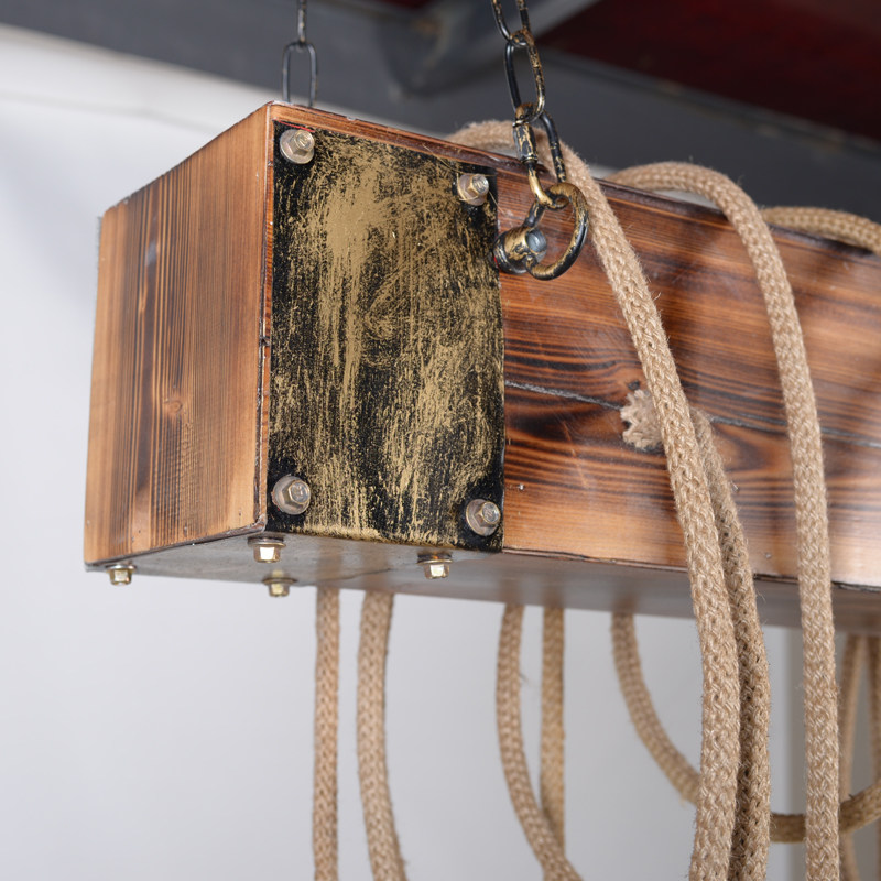 工业风麻绳餐厅咖啡吧台创意北欧新品包邮个性复古餐馆吊灯