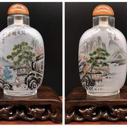 衡水内画鼻烟壶纯手工绘制 瓶内画 中国特色商务外事出国礼品摆件