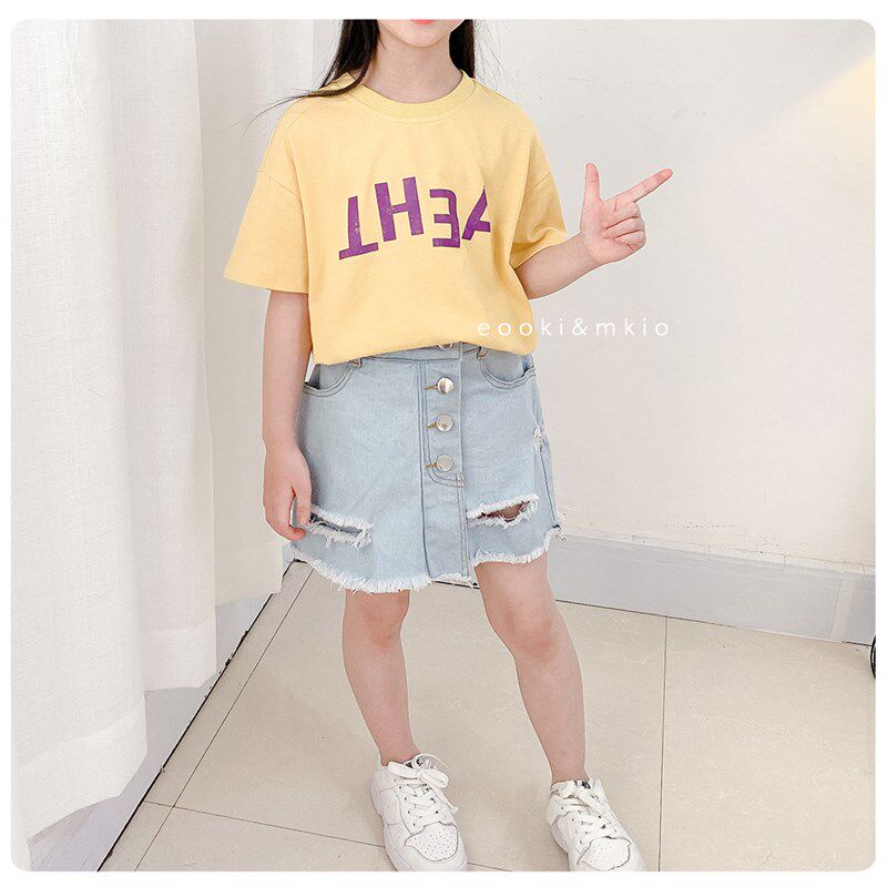 女童小资牛仔半身裙儿童裤裙宝宝休闲短裙女孩裙子短裤2025夏季