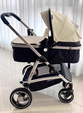 newber纽贝耳婴儿可坐躺轻便推车高景观折叠减震双向新生儿童推车