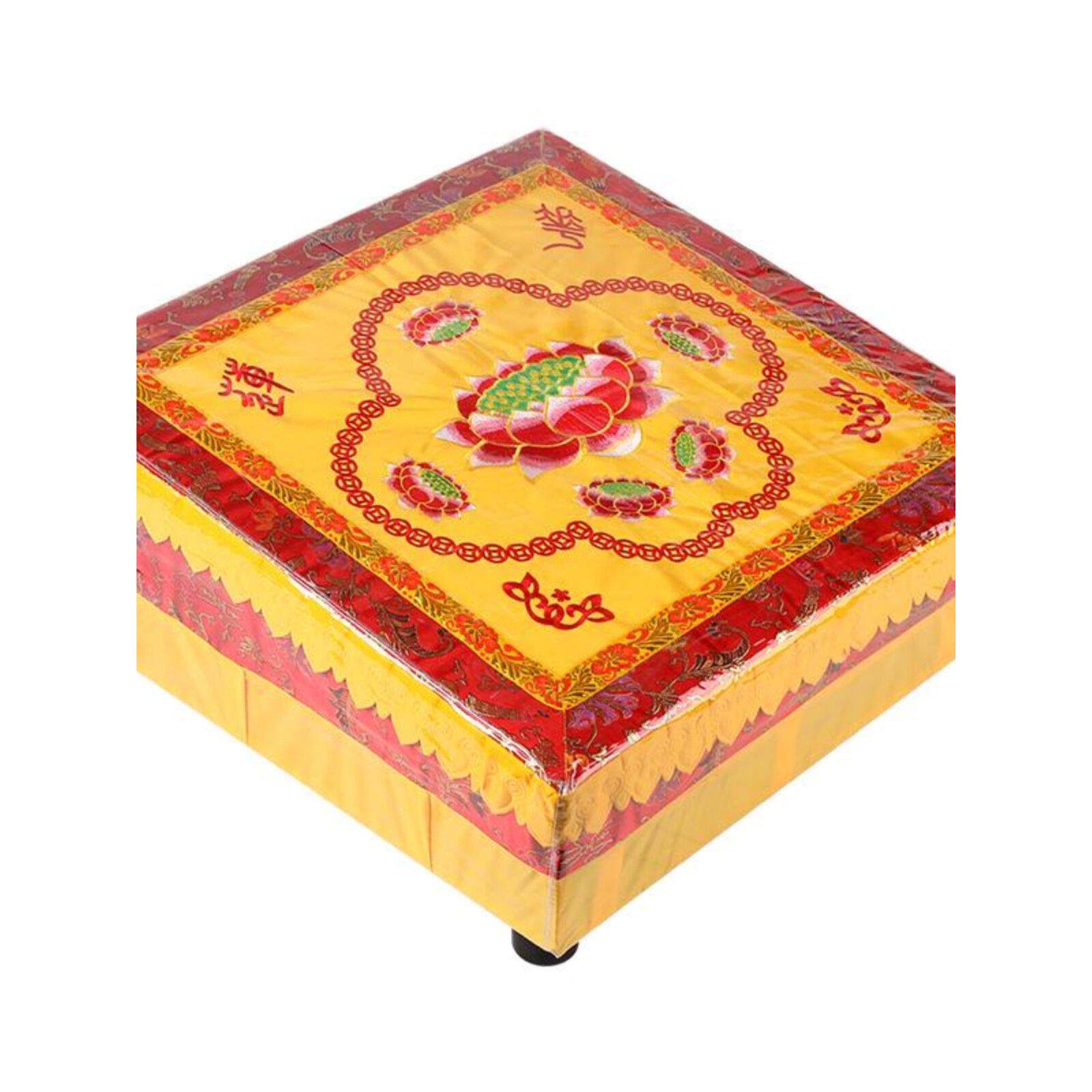 实木拜席,细绣莲花跪席,家用佛垫跪席,禅修坐垫,佛方