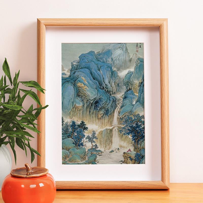 书画摆件小挂画花鸟山水水墨国画装饰画桌面文艺摆画中国风摆台