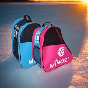 轮滑背包儿童轮滑鞋收纳包大容量三层防水溜冰鞋全套装备收纳袋子