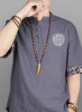 狼牙水滴吊坠情侣项链毛衣链男女