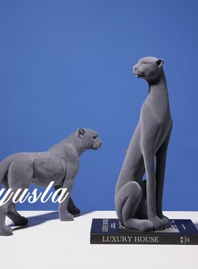 复古动物摆件民宿客厅茶几玄关柜电视柜酒店样板间售楼处软装饰品