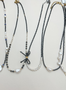 铜女「原创定制」天然黑碧项链