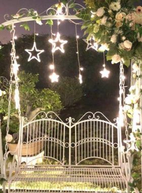 铁艺户外秋千 双人秋千椅  公园摆件阳台花园咖啡店庭院软装吊椅