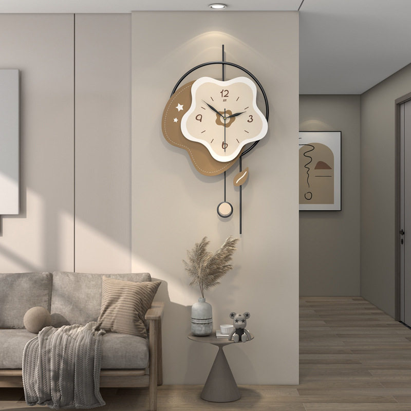 网红个性创意挂钟现代简约时钟挂墙家用餐厅玄关背景装饰钟表客厅