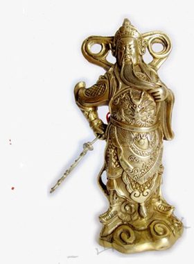 铜武财神关公铜像摆件家居装饰摆设工艺品店铺客厅办公室书房桌面