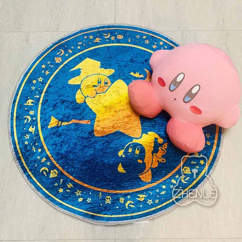 ZL星空魔法师星之卡比系列家居地毯Kirby二次元卧室门口地垫防滑