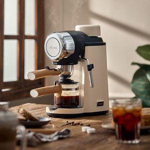 小熊KFJ-A02R2意式咖啡机家用小型半全自动办公室萃取冲泡咖啡壶