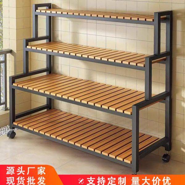 2025新款花架可移动带轮置物架阶梯落地式多层花架子阳台室内外架,收纳整理,阳台置物架,淘宝优惠券,粉丝福利购,淘宝优惠卷