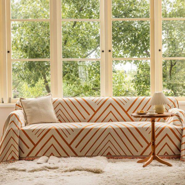 伊缦琪韵桌布多功能沙发巾盖巾几何现简约厚实双面可用工厂直供,居家布艺,沙发垫,淘宝优惠券,粉丝福利购,淘宝优惠卷