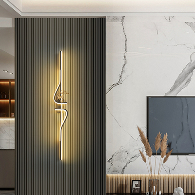 新款极简现代客厅电视背景墙壁灯木格栅壁灯床头灯充电款免布线灯