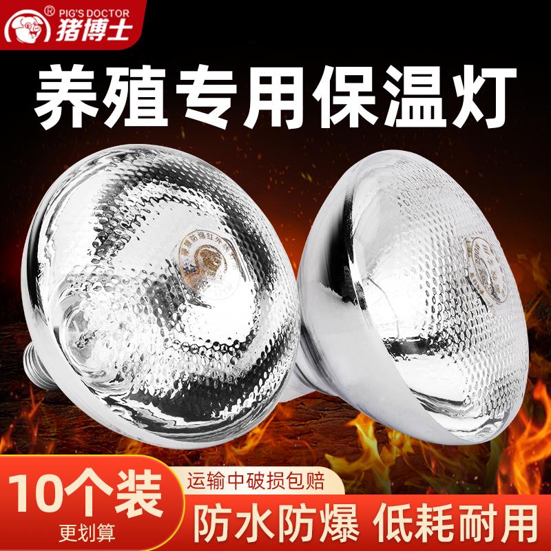 猪博士猪用保温灯养殖场专用保暖灯小鸡育雏加热灯仔猪兽取暖灯泡