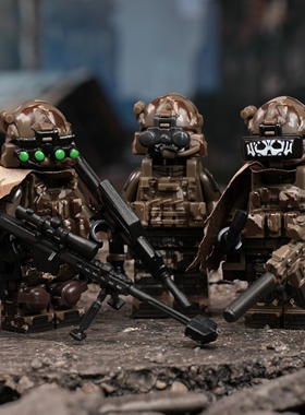 三角洲行动威龙红狼小兵人使命召唤乐高人仔积木手办玩具周边模型