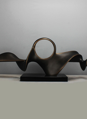 雕塑大摆件抽象艺术品高档轻奢软装饰品玻璃钢家居售楼处客厅创意