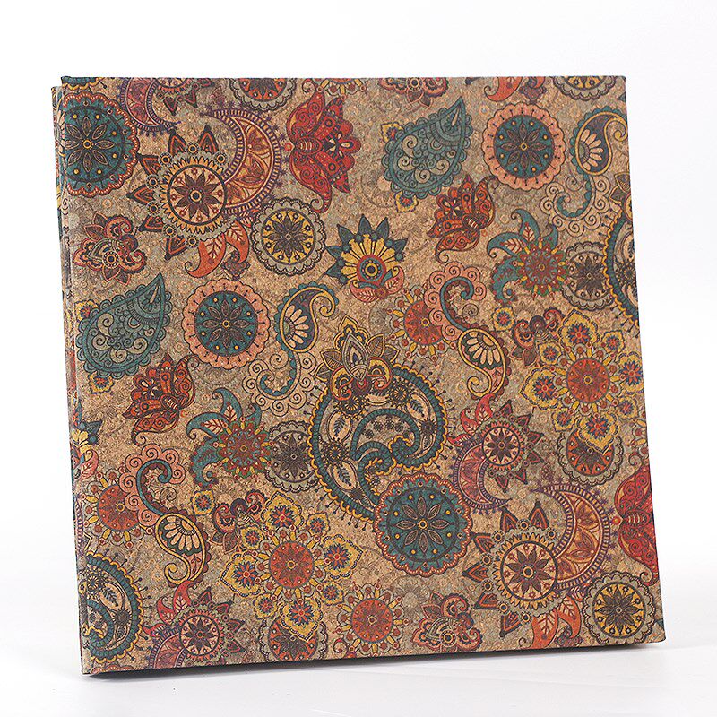 天然软木印花环保皮革面 复古风相册覆膜内页粘贴式照片相册影集