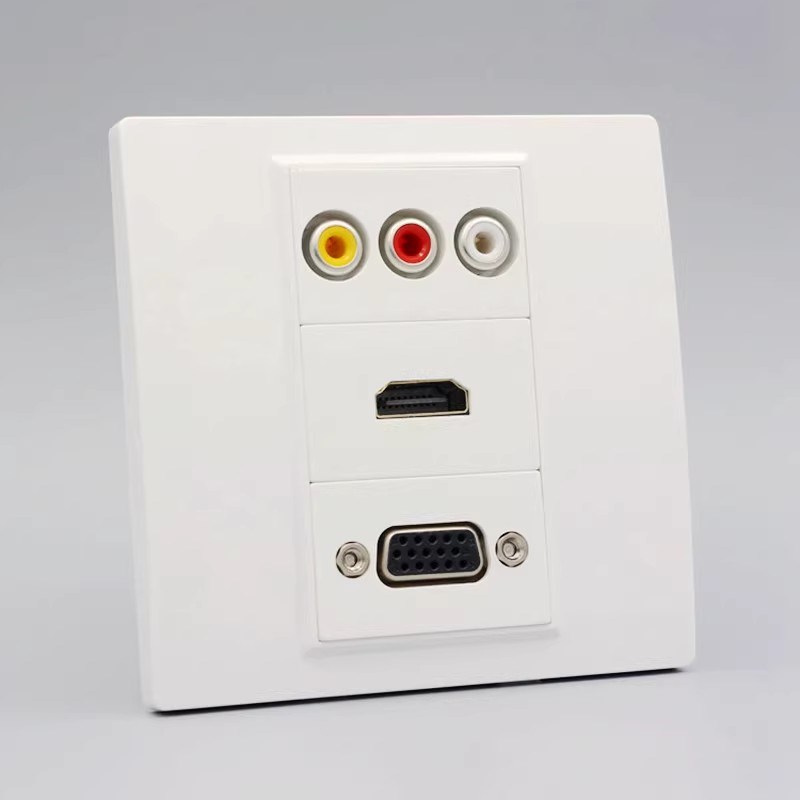 8型VG直插加HDMI数字电视直头音视频直插面板 多媒体显示器插座