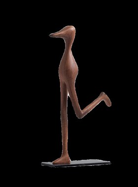 现代样板间床头柜软装饰品黑色马毛相框抽象尖嘴