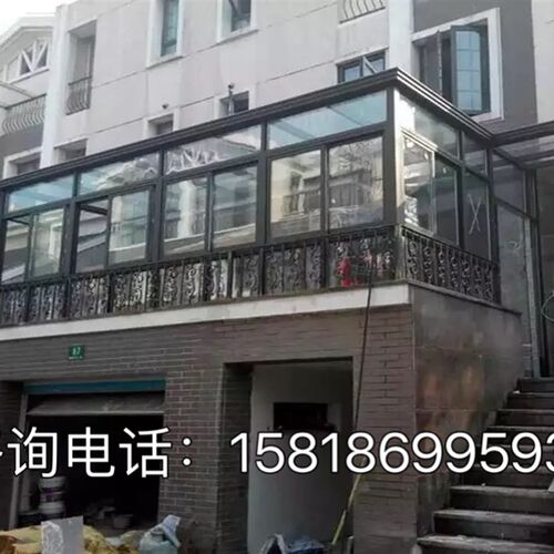 深圳铝合金夹胶钢化耐力板温室屋顶露台雨棚封阳台