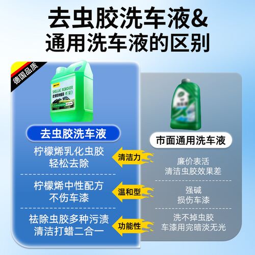 去虫胶洗车液水蜡泡沫液洗剂黑白车汽车免擦拭强力去污腊