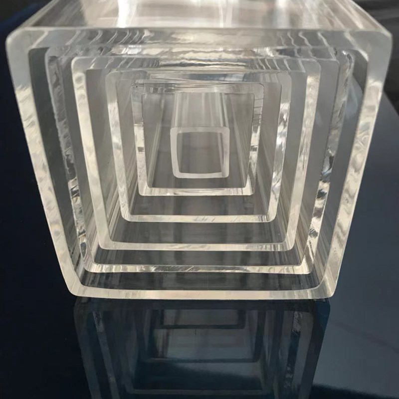 工厂直销高PMM压加力压克力有机玻璃方管100xmm