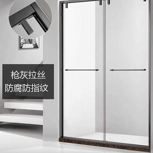 黑色房沐浴洗澡字形移门