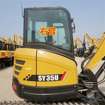 三一挖机玻璃UU钩机前档上下门上推拉窗后侧右臂天窗钢化玻璃