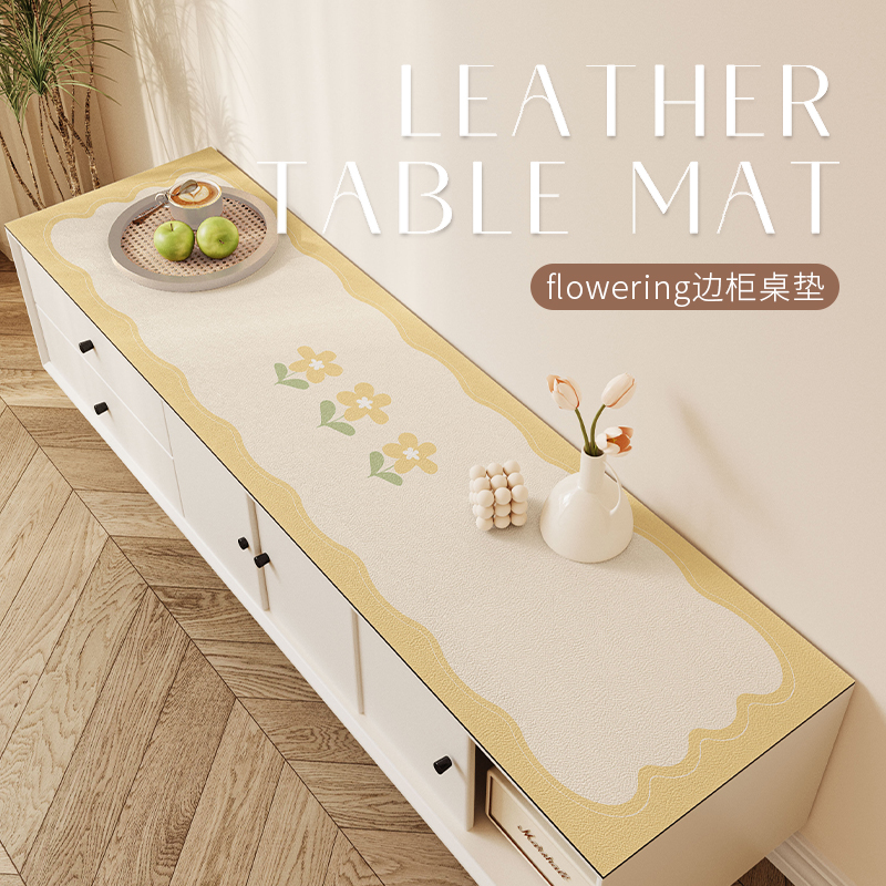 in电视柜桌垫台面保护垫防水防尘长条餐边柜桌布进门玄关柜垫子